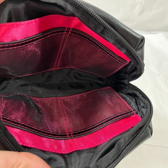 Mary Kay MK Logo Makeup Cosmetic Travel Bag Pouch Black Pink Small Girlfriend - Picture 7 of 9